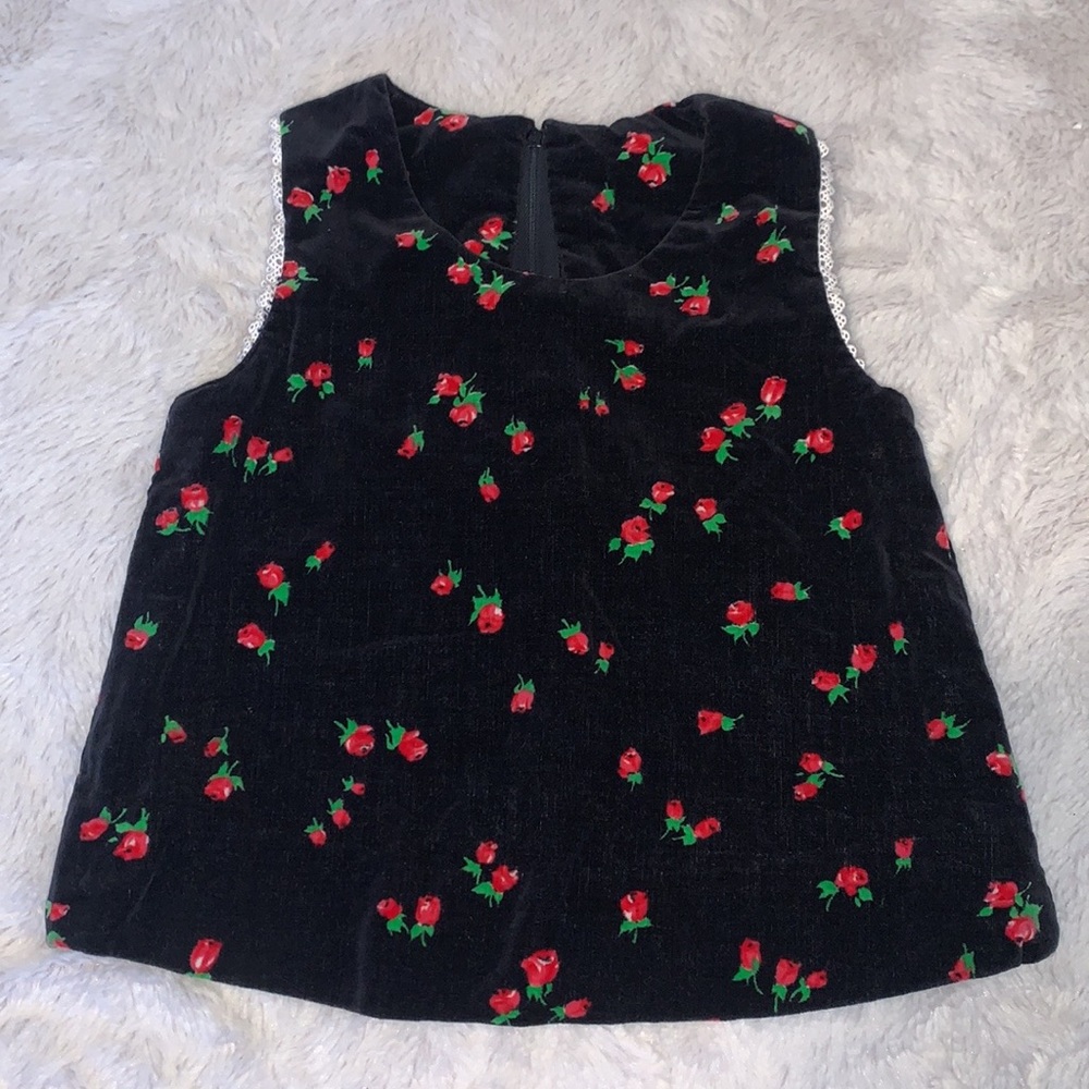 (3 for $10) black little red rose dress baby girl clothing